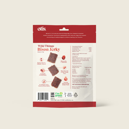 Otis WILD THINGS  Bison Jerky  Dog Treats