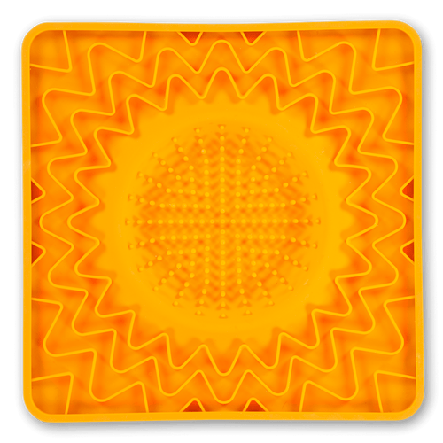 Messy Mutts Framed Spill Resistant Silicone Dog Lick Bowl Mat, Enrichment Dog Feeder