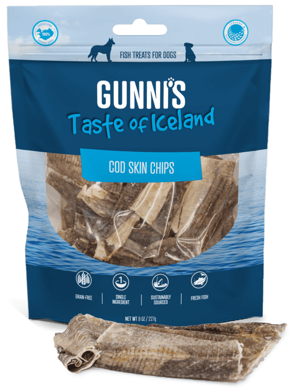 Gunnis Cod Skin Chips Dog Treats