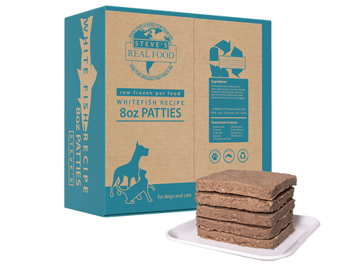 Steve's Real Food White Fish Recipe Frozen Raw Dog Food