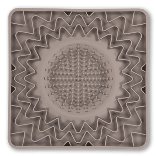 Messy Mutts Framed Spill Resistant Silicone Dog Lick Bowl Mat, Enrichment Dog Feeder