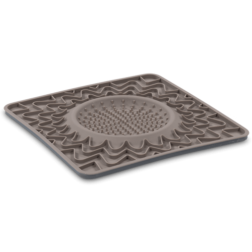Messy Mutts Framed Spill Resistant Silicone Dog Lick Bowl Mat, Enrichment Dog Feeder
