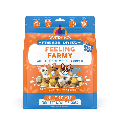 Weruva Feeling Farmy Freeze Dried with Chicken Breast, Egg & Pumpkin Dog Food