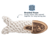 Tall Tails Natural Leather Crunch Fish Rope Dog Toy